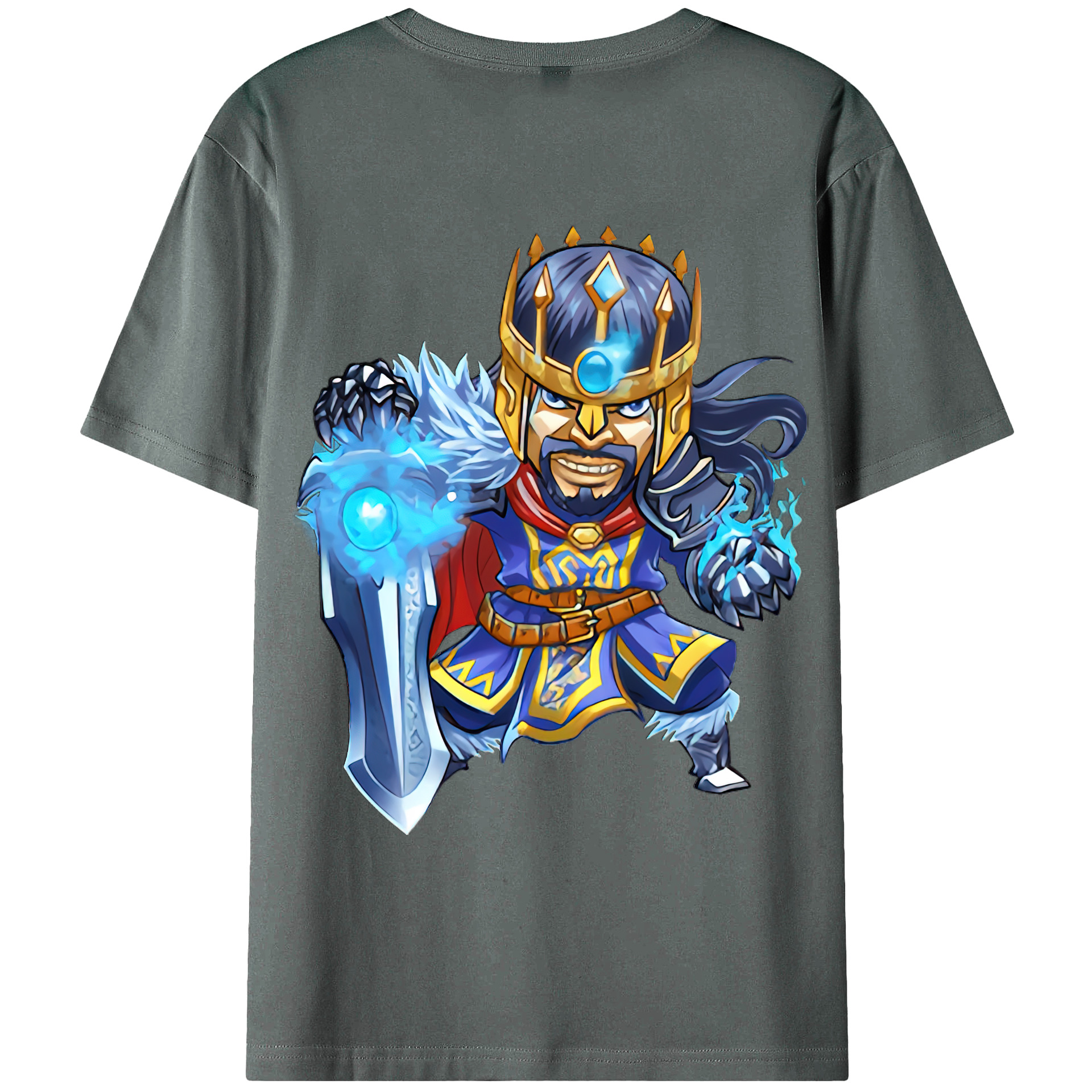 （画像用） リーグ・オブ・レジェンド League of Legends LOL 綿100％ メンズ半袖Tシャツ（バックプリント） 通気性